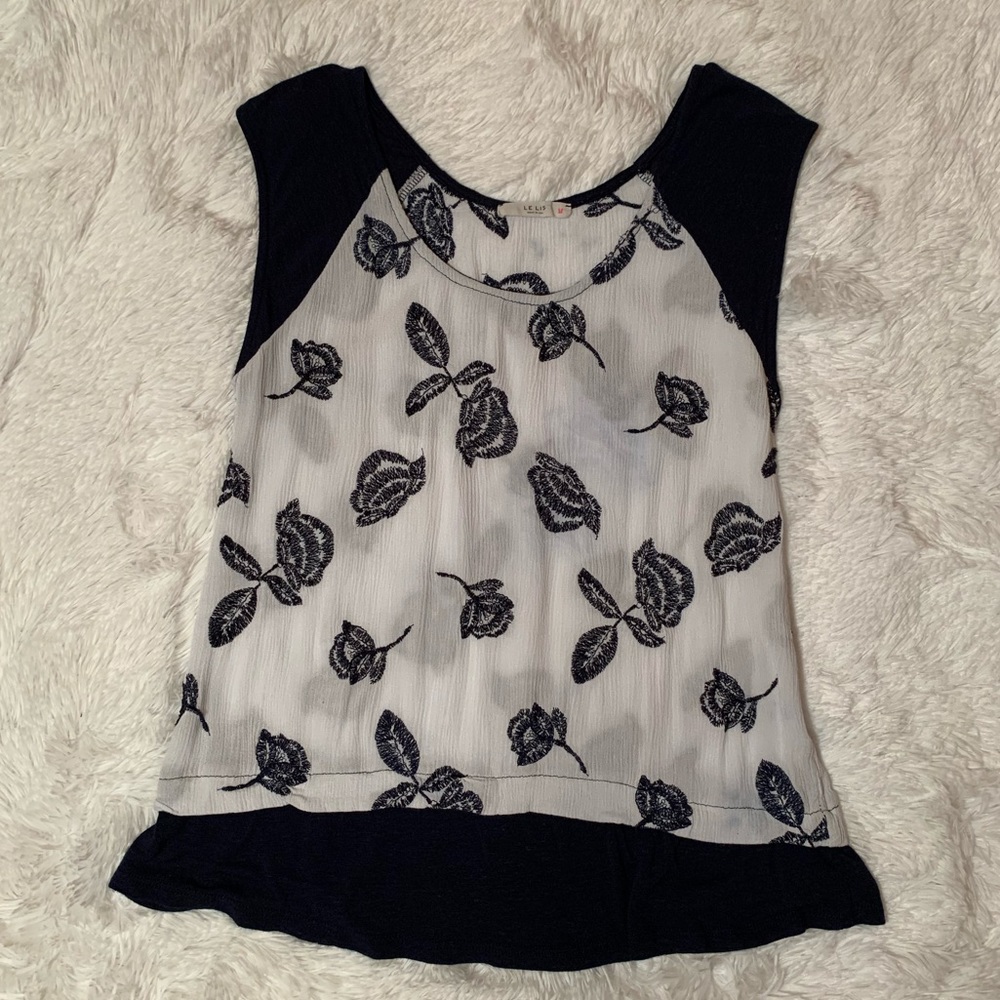 Blue & White Blouse